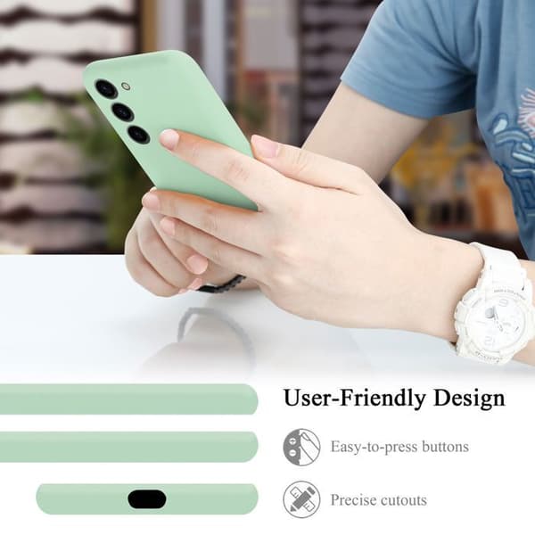 Skyddande stötsäker skal för Samsung Galaxy S23 i LIQUID LIGHT GREEN Grön
