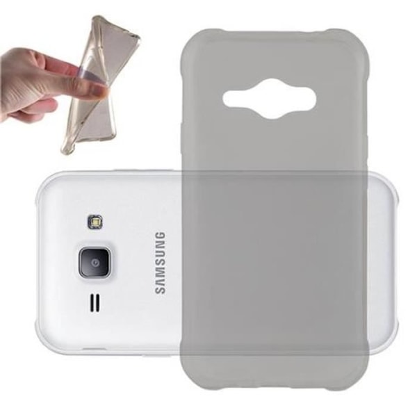 Samsung Galaxy J1 ACE fodral - CADORABO - Transparent Svart - AIR design - Mjuk TPU silikongel Svart