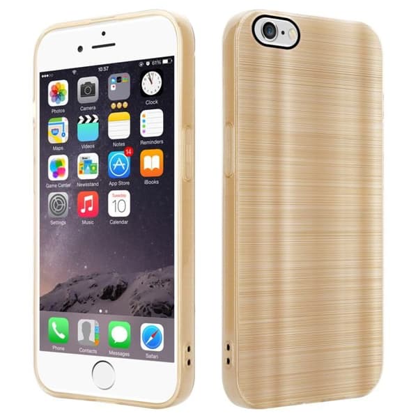 iPhone 6 / 6S Fodral Borstad Guld Kameraskydd Gul