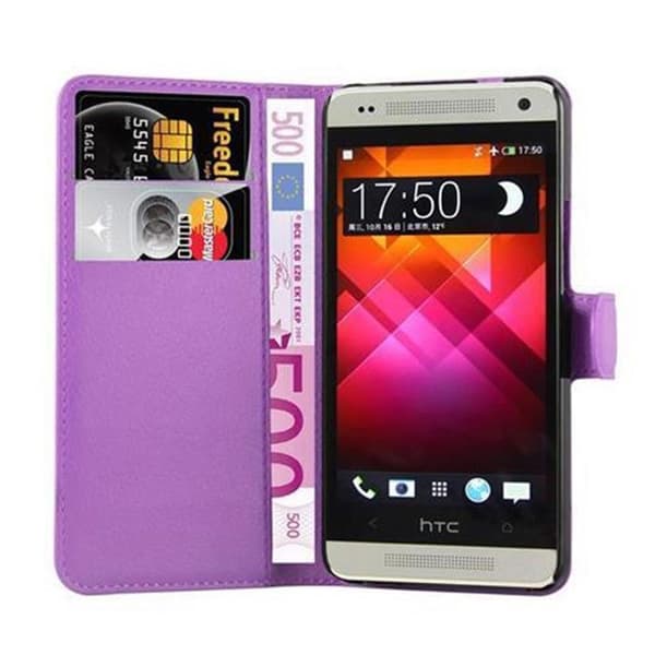 Fodral för HTC ONE M4 MINI Med flip i ORKIDÉ VIOLETT Skyddande plånbok