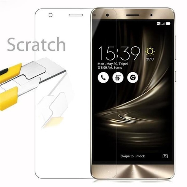 Cadorabo – Skärmskydd i härdat glas för > Asus ZenFone 3 DELUXE < Skärmskydd i härdat glas Transparent