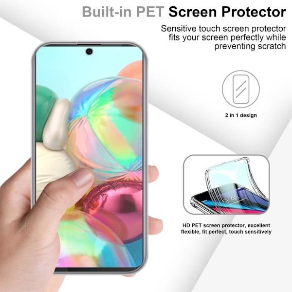 Cadorabo Fodral för Samsung Galaxy A51 4G / M40S i Transparent Fodral 360° Helkroppsskydd Skärmskydd Transparent