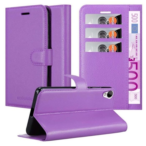 Cadorabo Fodral till HTC Desire 10 LIFESTYLE / Desire 825 i ORCHID LILA Skyddskåpa magnetisk stängningsstativ funktion Orkidévioler