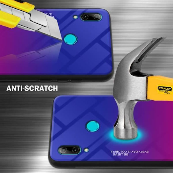 Fodral för Honor 10 LITE / Huawei P SMART 2019 Skal i VIOLTT - RÖD Fodral Skyddsskydd tvåfärgad TPU LILA - RÖD