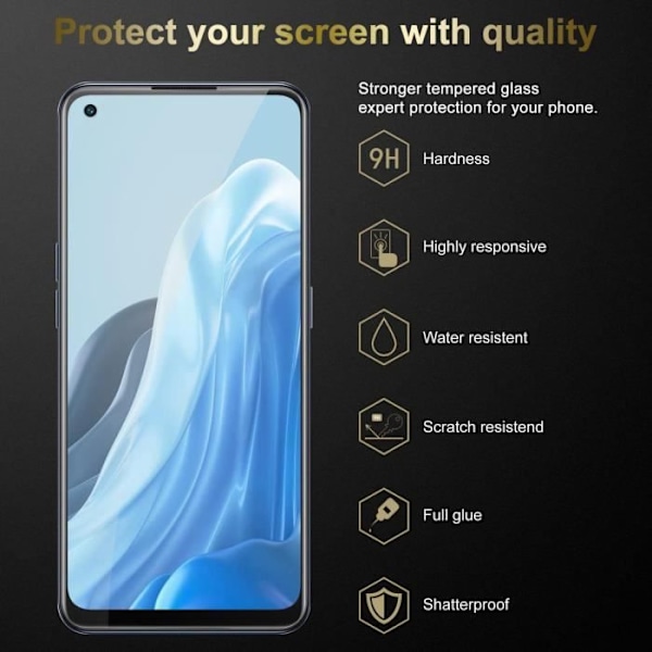 Skärm i härdat glas för Oppo FIND X5 LITE / Reno7 5G skyddsfilm i HÖGT TRANSPARENT härdat härdat glas Transparent