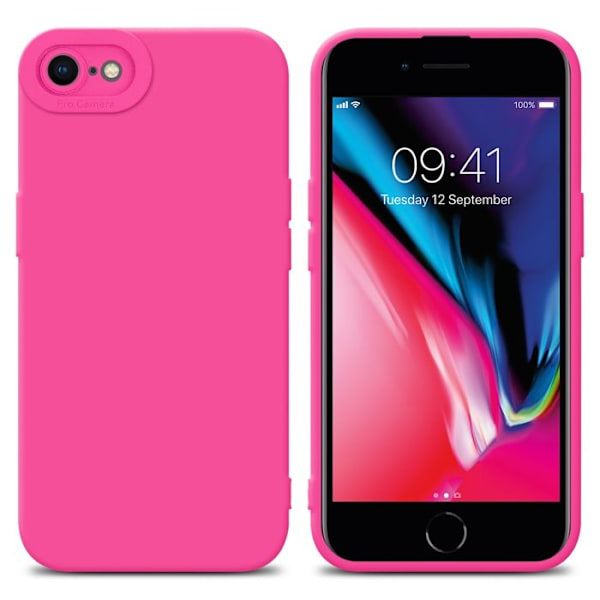 Fodral för Apple iPhone 7 / 7S / 8 / SE 2020 i FLUID HOTPINK Fodral Fodral i flexibelt TPU silikonskydd Rosa