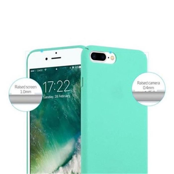 Apple iPhone 8 PLUS / 7 PLUS FROSTY GREEN Fodral Cadorabo DESIGN FROSTY Hard Case Cover Skydd Ultra Slim Bumper Case