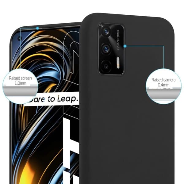 Skyddsskal för Realme GT Master CANDY SVART Stötskydd Silikon Svart
