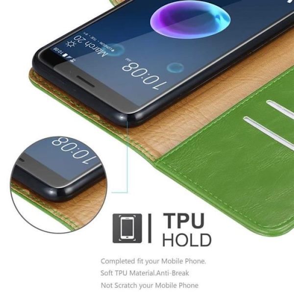 HTC Desire 12 Fodral - CADORABO - Grön - Mjuk - TPU Silikon - Magnetisk Grön