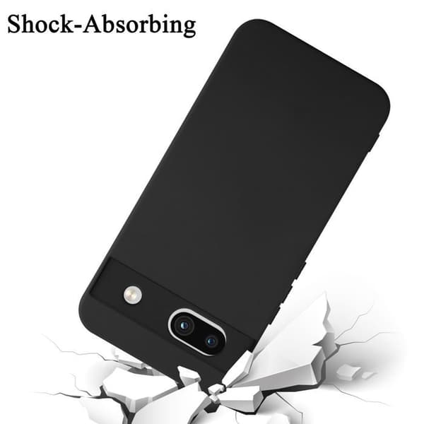 Skal för Google Pixel 7A Stötabsorberande i LIQUID BLACK Svart