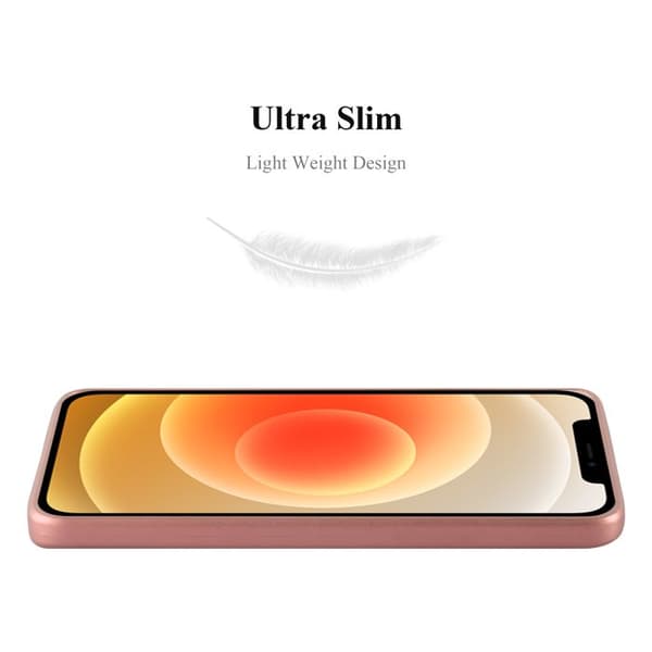 Skal för iPhone 12 MINI Skyddsskal i MATTE ROSEGULD Design Ros