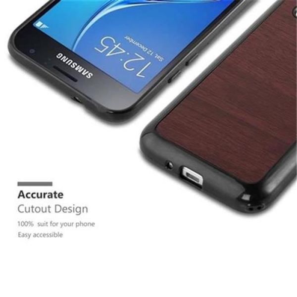 Cadorabo fodral för Samsung Galaxy J1 2016 - i brunt - Mjukt TPU silikonskyddsfodral med anti-chock