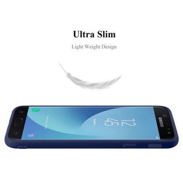 Skyddsfodral för Samsung Galaxy J7 2017 CANDY MÖRKBLOMMA Stötabsorberande Silikon Blå