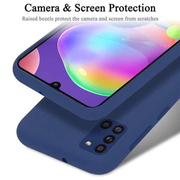 Skyddande stötsäker skal för Samsung Galaxy A31 i LIQUID BLUE Blå