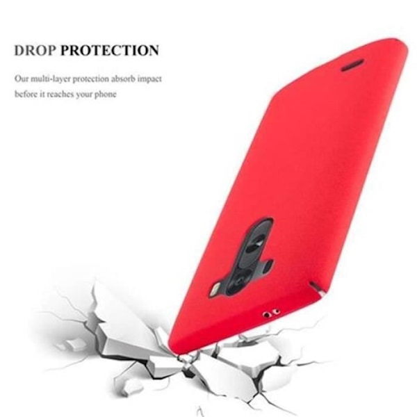 LG G3 Fodral - CADORABO - Frosty Red - FROSTY Design - Ultra Slim Bumper Case Röd