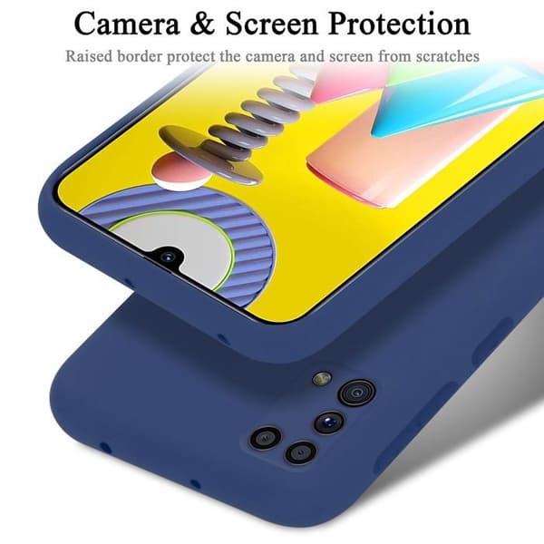 Skyddande stötsäker skal för Samsung Galaxy M31 i LIQUID BLUE Blå