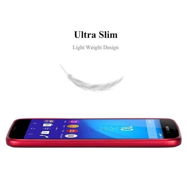 Coque för Sony Xperia M4 AQUA Hölster i METALLIC RÖD Etui Case Cover Skyddssilikon TPU Cover matt Röd