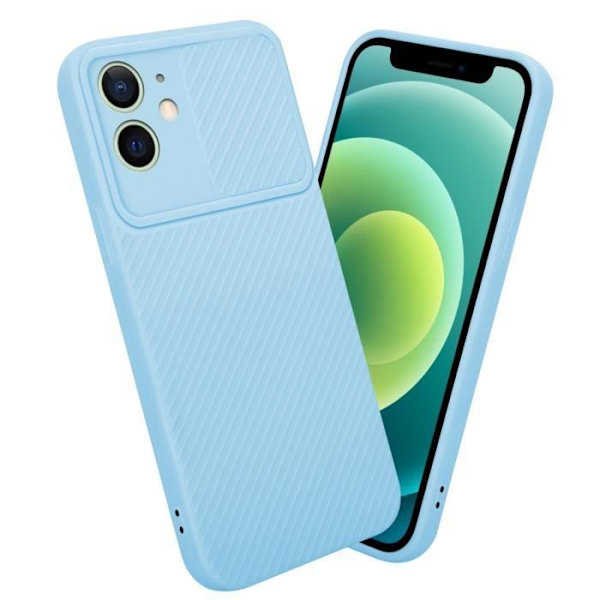 Hus för iPhone 12 MINI - CADORABO - TPU Silikonfodral - Kameraskydd - Ljusblå - Mjuk Ljusblå