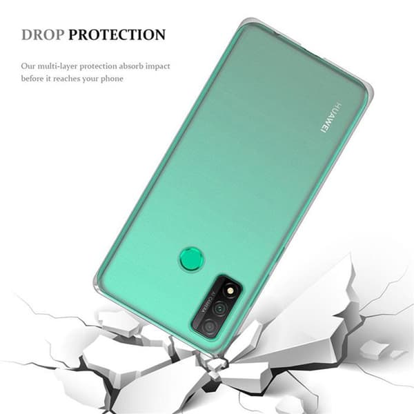 Transparent stötsäker silikonfodral för Huawei P SMART 2020 Vit