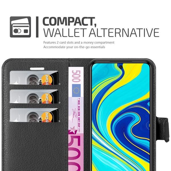 Etui för Xiaomi RedMi NOTE 9 PRO / NOTE 9S i JET BLACK Svart