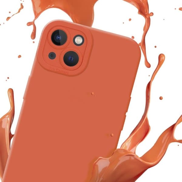 Skyddsfodral för iPhone 14 PLUS i FLUID ORANGE Stötsäker Apelsin
