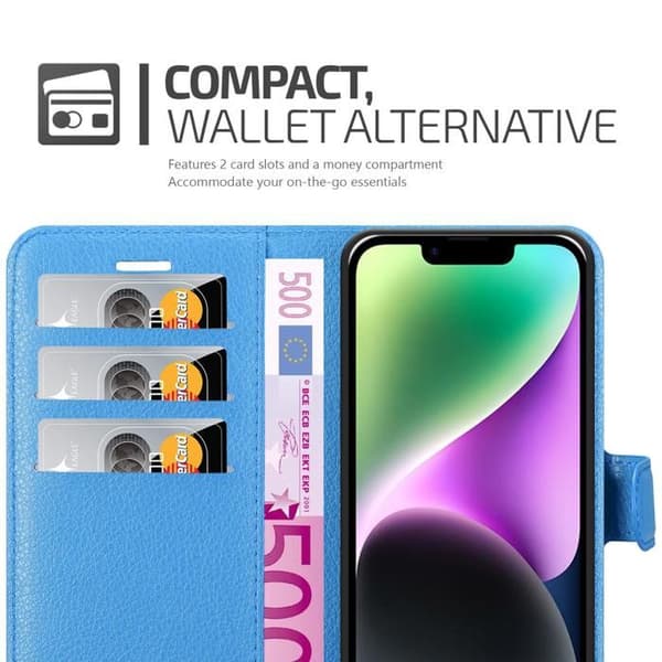 Etui för iPhone 14 PLUS i PASTELLBLÅ Blå
