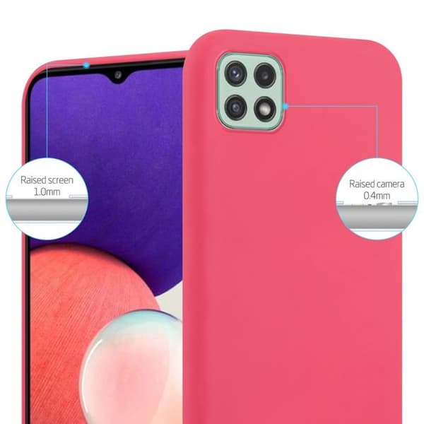 Skyddsfodral för Samsung Galaxy A22 5G CANDY RÖD Stötsäker Silikon Röd