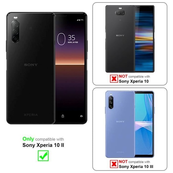 Coque - CADORABO - Sony Xperia 10 II - Kaffeebrun - Magnetisk stängning - Ställningsfunktion KAFFEBRUNT
