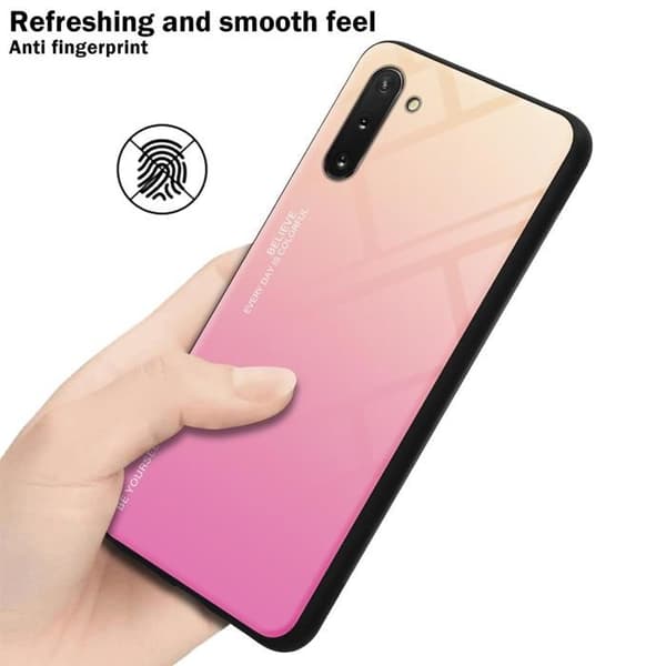 Skyddsfodral för Samsung Galaxy NOTE 10 i GUL - ROSA Stötsäker Bicolor design Svart