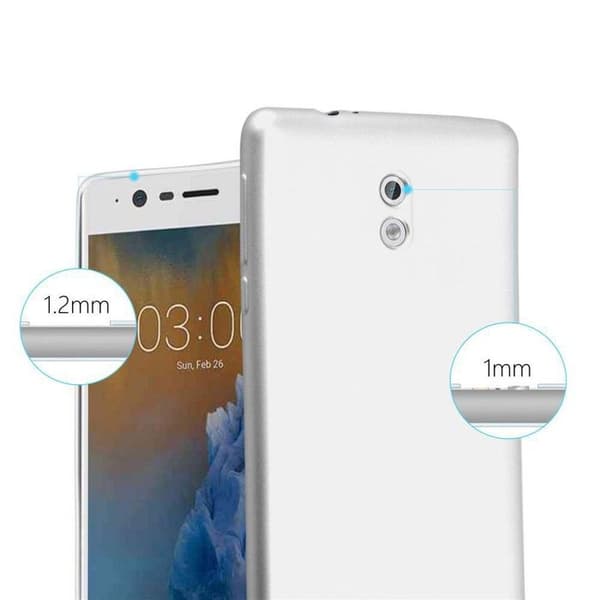 Skyddsskal för Nokia 3 2017 Skyddsskal i METALLISK SILVER Matt Design Grå