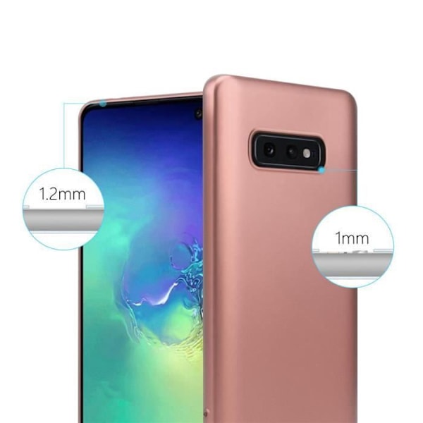 Coque - CADORABO - Samsung Galaxy S10e - METALLISK GULD - Silikon TPU - Lätt skydd METALLISK ROSEGULD