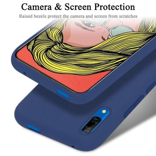 Cadorabo skal för Huawei P SMART Z / Y9 Prime 2019 / Enjoy 10 Plus - i blå - Flexibel TPU-silikon Blå