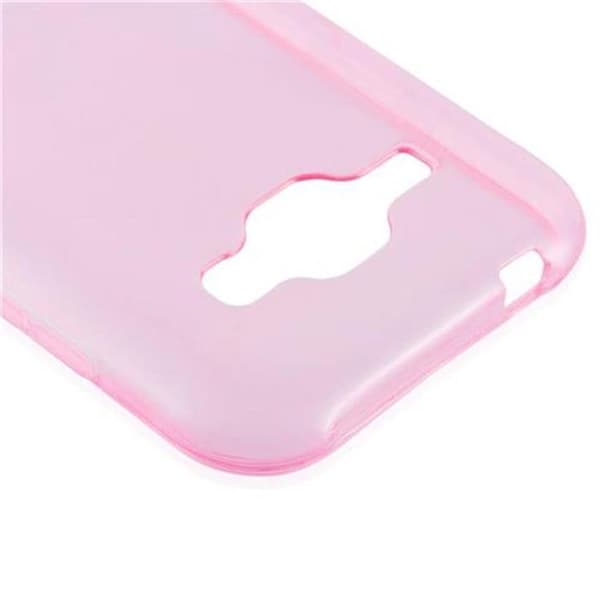 Transparent stötsäker silikonfodral för Samsung Galaxy J1 2015 Ros