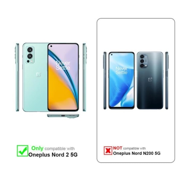 Coque för OnePlus Nord 2 5G - CADORABO - Turkos - Syntetiskt läder - Mjuk - Magnetisk Turkos