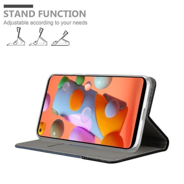 Samsung Galaxy A11/M11 fodral - Cadorabo - Book Style fodral i konstläder - Magnetisk stängning Mörkblå