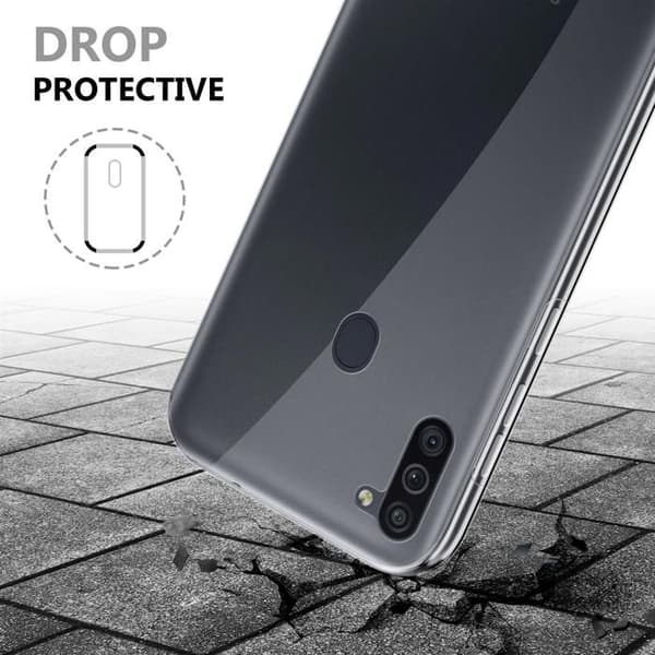 Transparent skydd för Samsung Galaxy A11 / M11 Vit