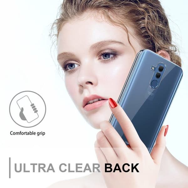 Transparent skydd för Huawei MATE 20 LITE, helskydd Vit