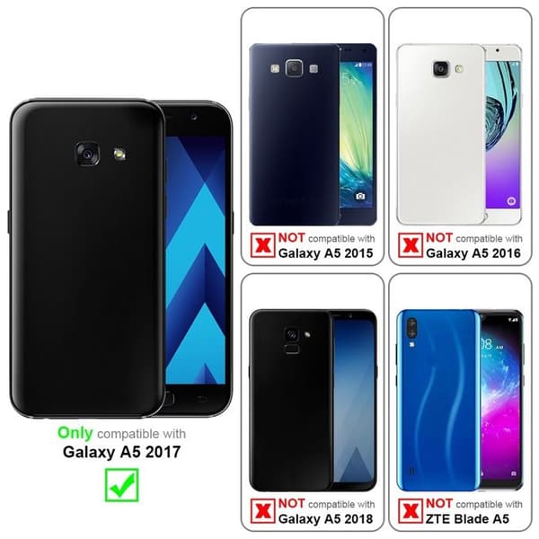 Flip-fodral för Samsung Galaxy A5 2017 Fodral i CLASSY SILVER Plånbok Stötsäker Grå