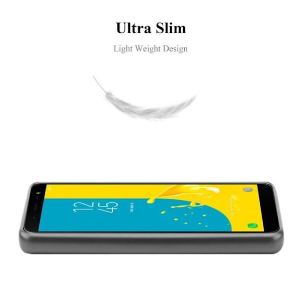 Cadorabo Fodral fungerar med Samsung Galaxy J6 2016 i METALLIC GREY - Stötsäker och reptålig TPU silikonhölje - Ultra Slim
