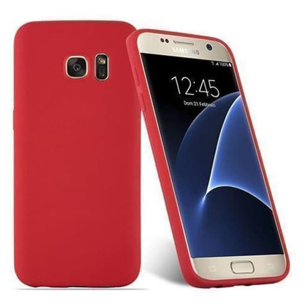 Skyddsskal för Samsung Galaxy S7 CANDY RÖD Stötsäker Silikon Röd