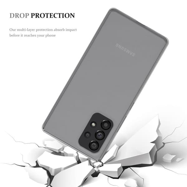 Transparent stötsäker silikonfodral för Samsung Galaxy A53 5G Vit