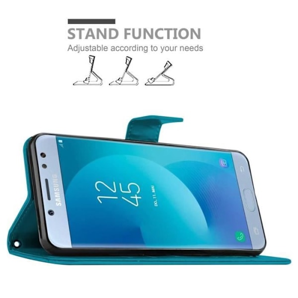 Cadorabo Fodral för Samsung Galaxy J5 2017 i blått - blommönster Blå
