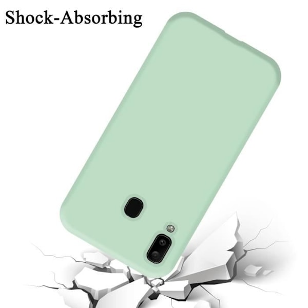 Coque - CADORABO - Samsung Galaxy A20/A30/M10s - LIQUID LIGHT GREEN - Silikon TPU - Stötskydd VÄTSKA LJUSGRÖN