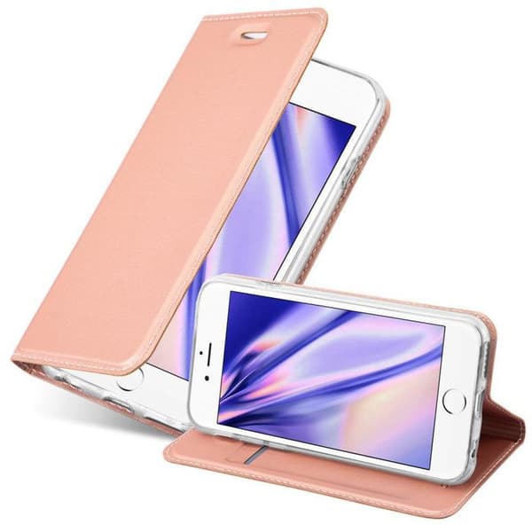 Fodral med lock för iPhone 6 / 6S Plånbok i KLASSISK ROSÉ Guld Stötsäker Ros