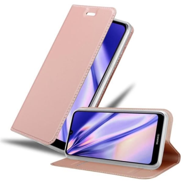 Coque för Huawei Y6S - CADORABO - Roséguld - Magnetstängning - Fodral med kortficka - Hållbart skydd Rose guld