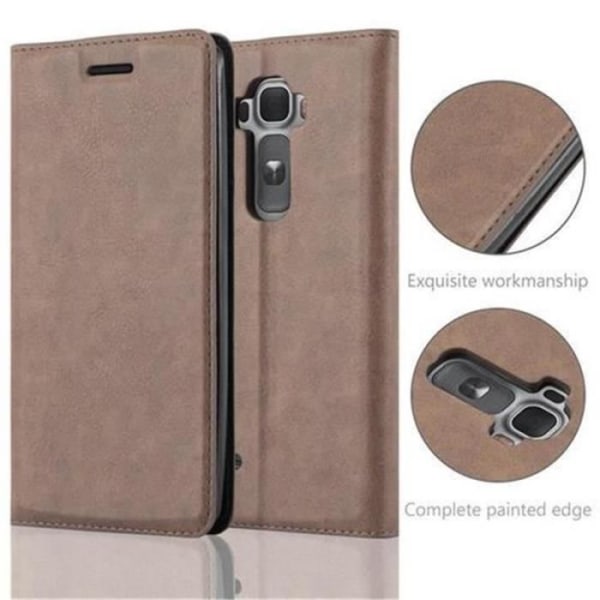 LG FLEX 2 Fodral i COFFEE BROWN från Cadorabo (INVISIBLE MAGNETIC CLOSURE Design) Helt skyddsfodral med Flip Flip