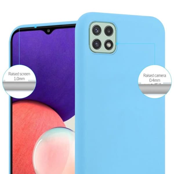 Skyddsfodral för Samsung Galaxy A22 5G CANDY BLÅ Stötsäker Silikon Blå