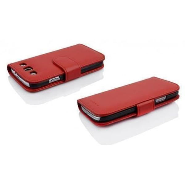 Cadorabo Samsung Galaxy WIN-fodral < STRUKTUR Magnetiskt skyddsfodral Skydd och kortplats CHERRY RED