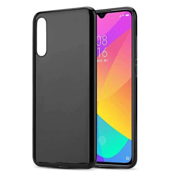Transparent stötsäker silikonfodral för Xiaomi Mi CC9 Svart