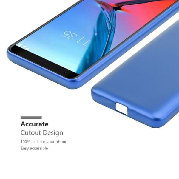 Skyddsfodral för ZTE Blade V9 Skyddsfodral i MATTE BLÅ METALLISK Design Blå